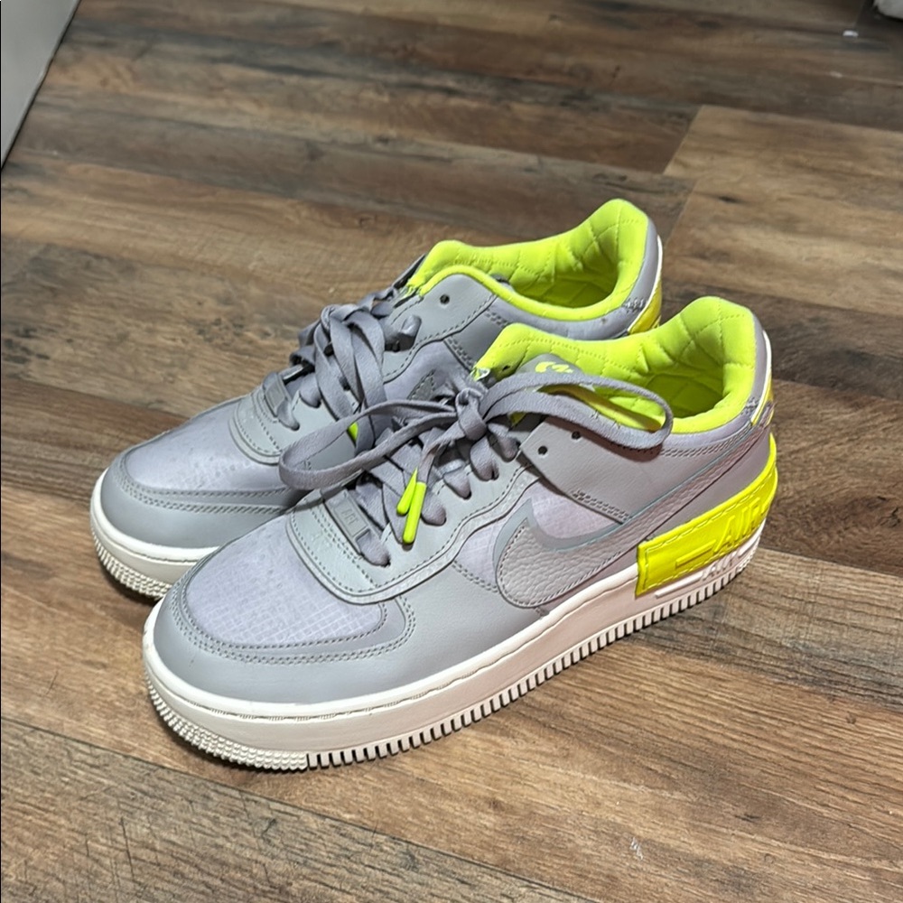 Nike Air Force 1 Shoe Shadow Atmosphere Grey/Volt